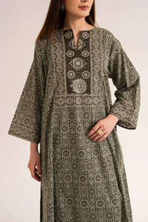 3 Piece - Printed Embroidered Suit - NS42519179 - Image 2