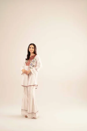2 Piece - Embroidered Suit - NSAS25-36 - Image 5