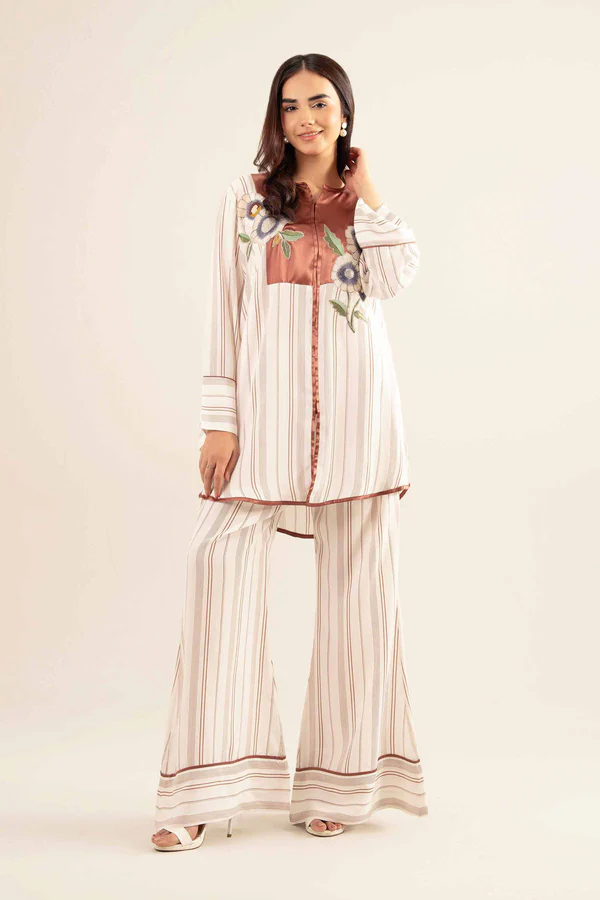 2 Piece - Embroidered Suit - NSAS25-36