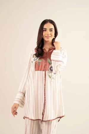 2 Piece - Embroidered Suit - NSAS25-36 - Image 3