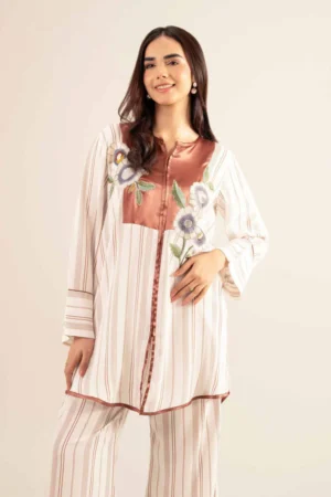 2 Piece - Embroidered Suit - NSAS25-36 - Image 2