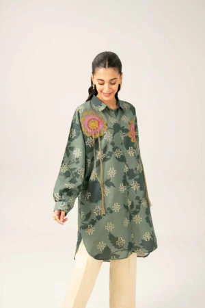 Printed Embroidered Tunic - NSFE25-88 - Image 4
