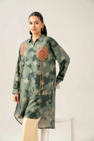 Printed Embroidered Tunic - NSFE25-88 - Image 6