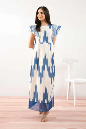 Printed Embroidered Dress - NSFS25-30 - Image 2