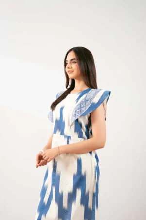 Printed Embroidered Dress - NSFS25-30 - Image 4