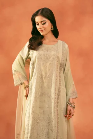 3 Piece - Embroidered Suit - NSKFE25-133 - Image 3