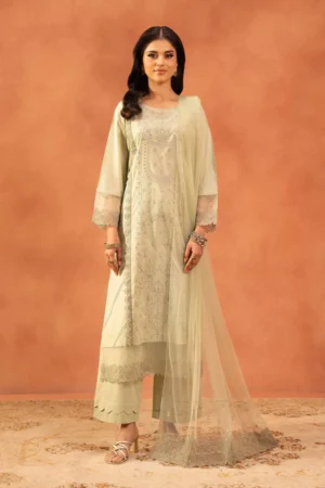 3 Piece - Embroidered Suit - NSKFE25-133