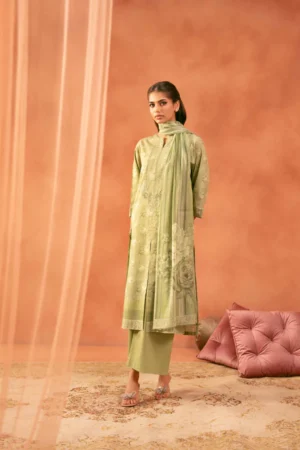 3 Piece - Printed Embroidered Suit - NSKFE25-149 - Image 3