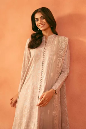 3 Piece - Embroidered Suit - NSKFE25-181 - Image 3