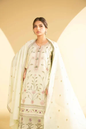 3 Piece - Embroidered Suit - NSKFE25-30 - Image 3