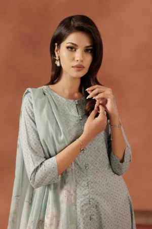 3 Piece - Embroidered Suit - NSKFE25-97 - Image 5