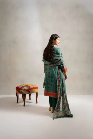 3 Piece - Printed Embroidered Suit - NSPE25-190 (KANTHA) - Image 5