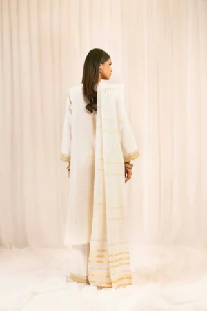 3 Piece - Embroidered Suit - NSPFE25-20 (FESTIVE COLLECTION) - Image 3