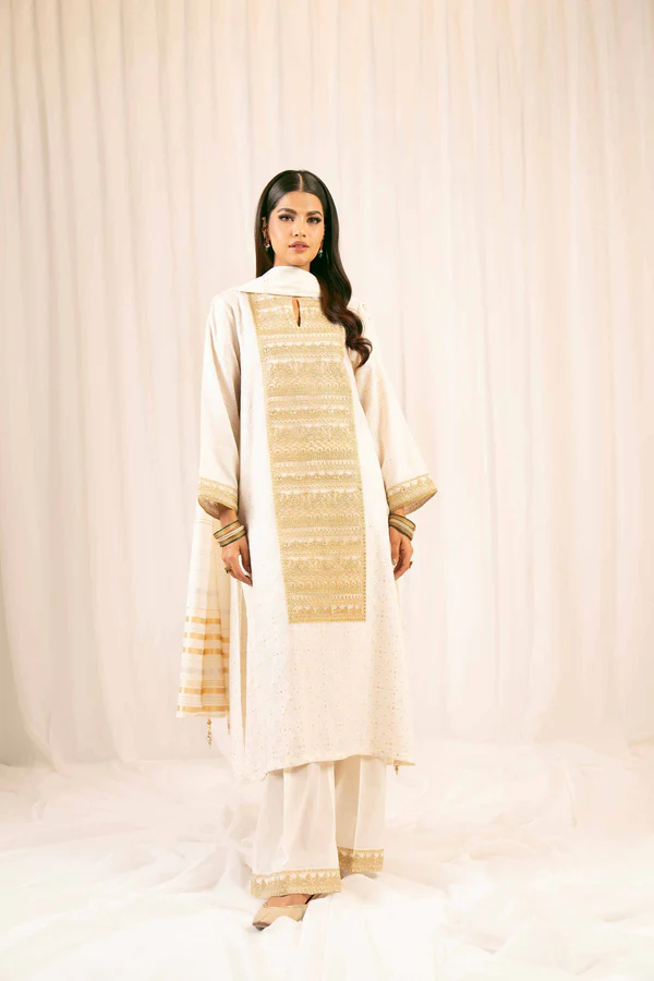 3 Piece - Embroidered Suit - NSPFE25-20 (FESTIVE COLLECTION)