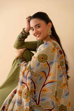 2 Piece - Printed Embroidered Suit - NSPE25-314 - Image 2
