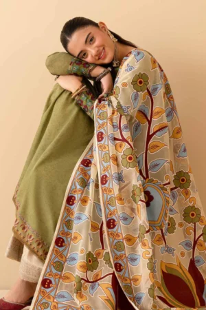 2 Piece - Printed Embroidered Suit - NSPE25-314 - Image 4