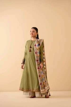 2 Piece - Printed Embroidered Suit - NSPE25-314 - Image 5