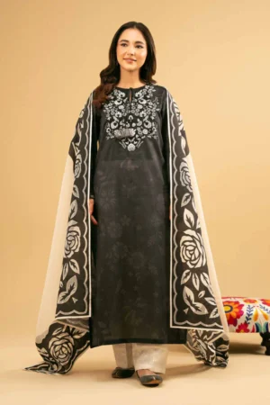 2 Piece - Embroidered Suit - NSPE25-453 - Image 6