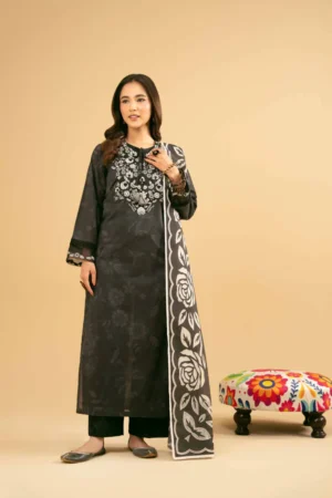 2 Piece - Embroidered Suit - NSPE25-453 - Image 2