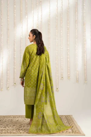 3 Piece - Printed Embroidered Suit - NSPE25-494 - Image 4