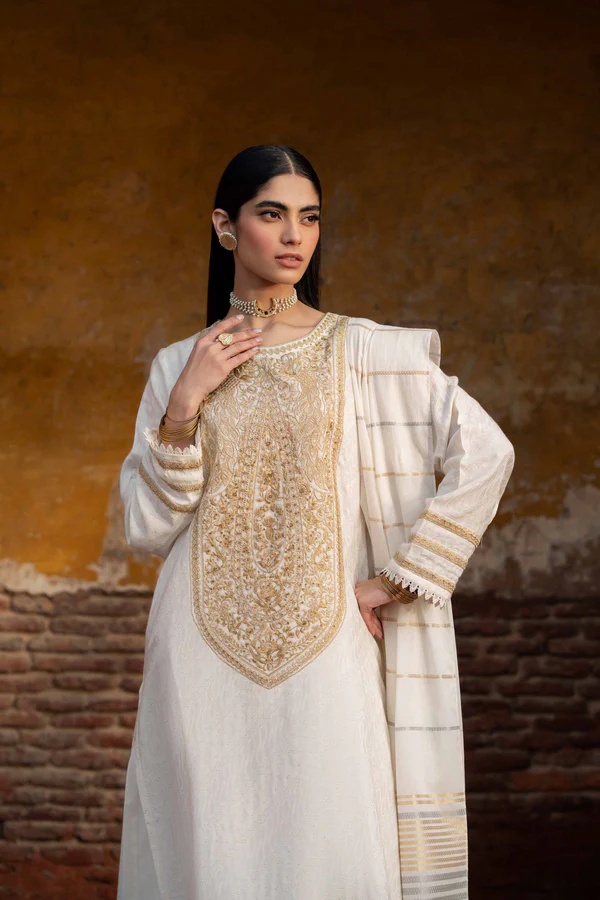 3 Piece - Embroidered Suit - NSPFE25-12 (FESTIVE COLLECTION)