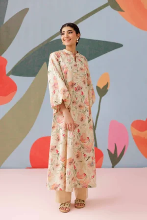 Printed Dress - NSPS25-72 (BOLD FLORAL) - Image 3