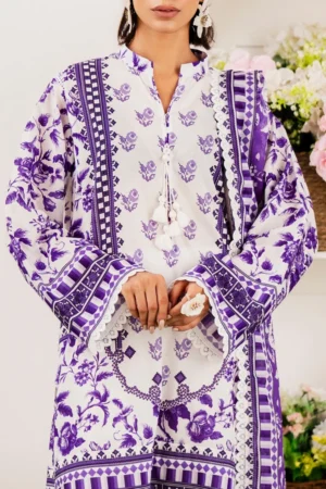 3 Piece Unstitched Printed Lawn Suit IDSD-52118 - Image 3