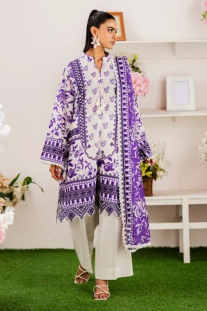 3 Piece Unstitched Printed Lawn Suit IDSD-52118 - Image 2