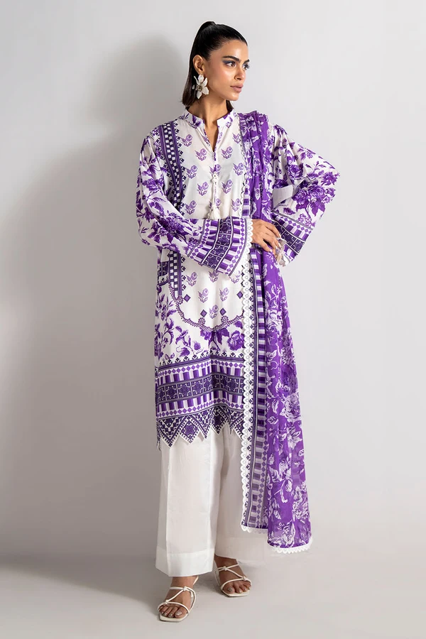3 Piece Unstitched Printed Lawn Suit IDSD-52118