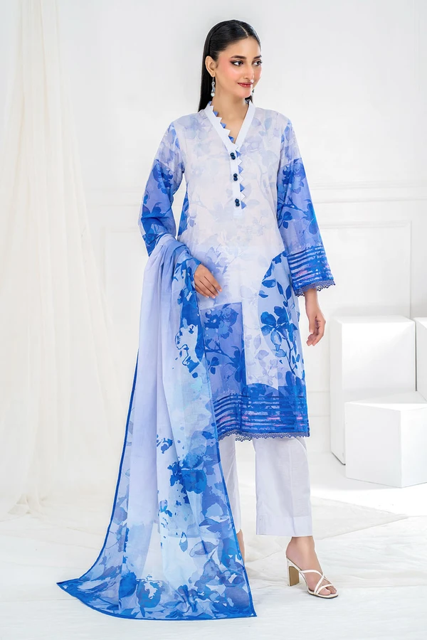 3 Piece Unstitched Printed Lawn Suit IDSD-52018