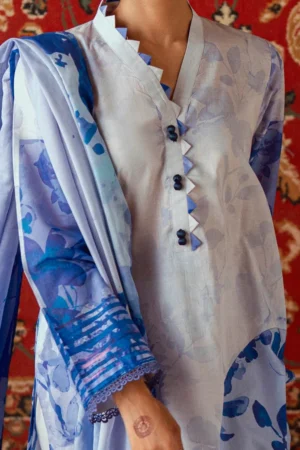 3 Piece Unstitched Printed Lawn Suit IDSD-52018 - Image 4