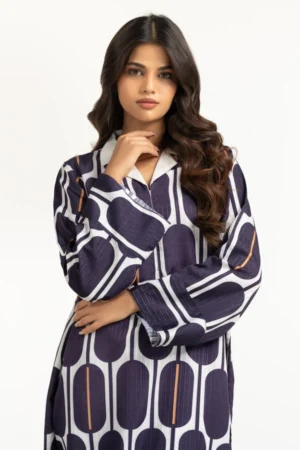Textured Dobby Printed Co-Ord Set IDIPST-44686 - Image 2
