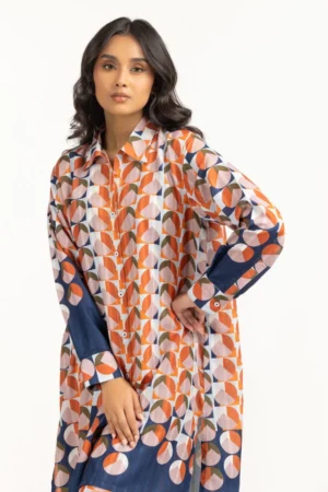 Textured Dobby Printed Co-Ord Set IDIPST-44687 - Image 5