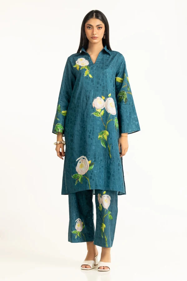 Viscose Jacquard Printed Co-Ord Set IDIPST-44578