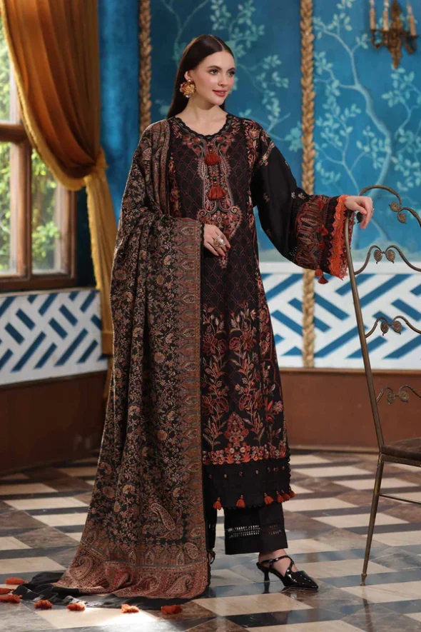 3 Piece - Embroidered Suit - SAF3676
